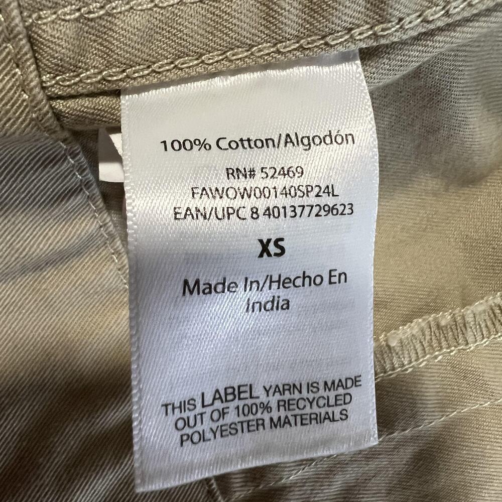 Free Assembly Trench Coat Womens XS Khaki Colorblock Double Breasted Belted - Picture 5 of 15